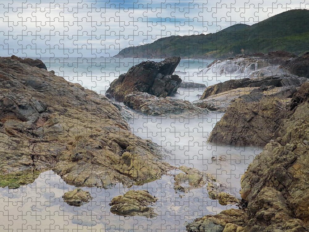 Burgess Beach Forster Jigsaw Puzzle featuring the digital art Burgess Beach Forster 827 by Kevin Chippindall