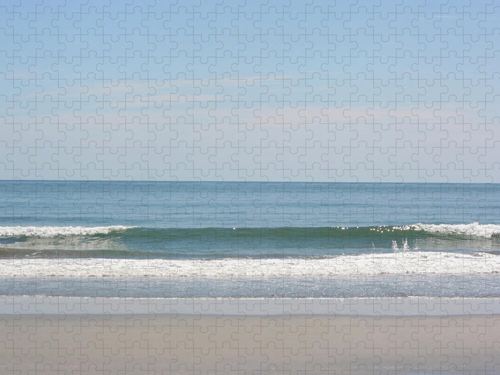 Water's Edge Jigsaw Puzzle featuring the photograph Calm Ocean by Copyright Lindsay E. Hickman