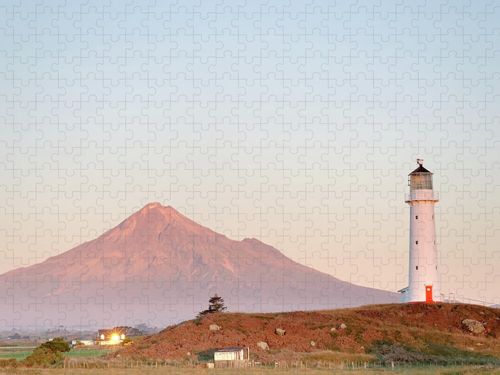 Snow Jigsaw Puzzle featuring the photograph Cape Egmont by Dchadwick
