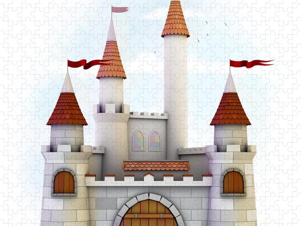 White Background Jigsaw Puzzle featuring the photograph Castle by Temniy