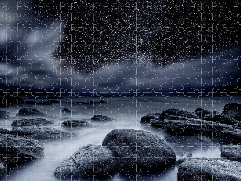 Night Jigsaw Puzzle featuring the photograph Celestial Night by Jorge Maia