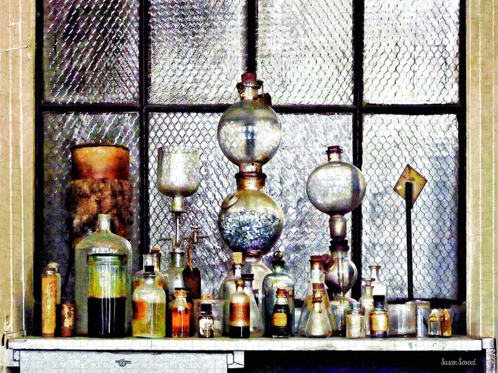 Kipps Apparatus Jigsaw Puzzle featuring the photograph Chemist - Laboratory Glassware by Susan Savad