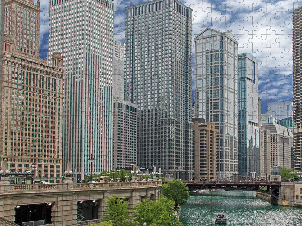 Chicago Jigsaw Puzzle featuring the photograph Chicago River by Ira Marcus