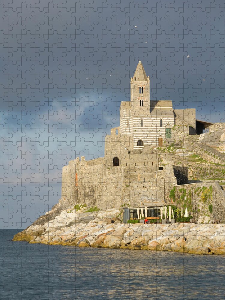 Tranquility Jigsaw Puzzle featuring the photograph Church Of San Pietro, Porto Venere by David C Tomlinson