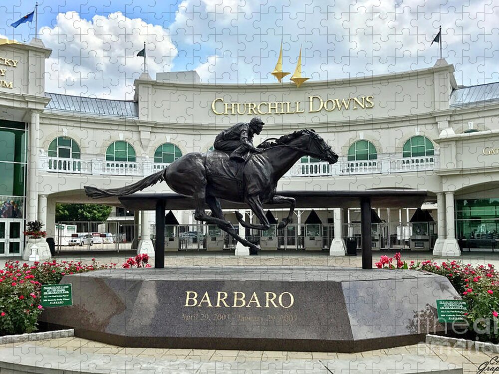 Churchill Downs Jigsaw Puzzle featuring the photograph Churchill Downs Barbaro by CAC Graphics