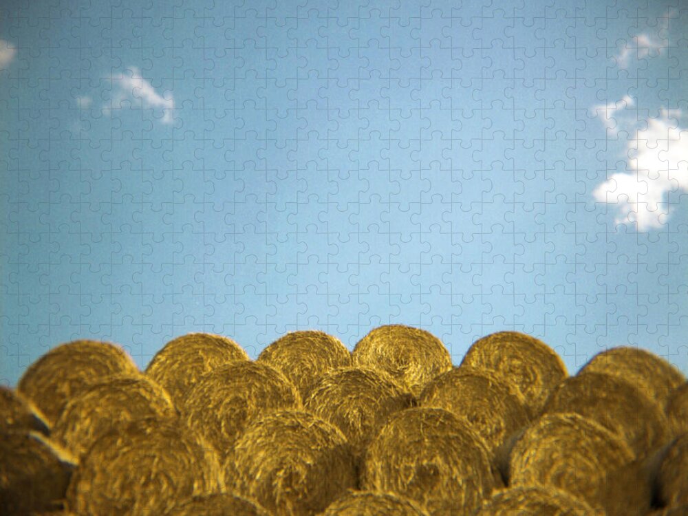 Buckinghamshire Jigsaw Puzzle featuring the photograph Circular Hay Bales by James Arnold