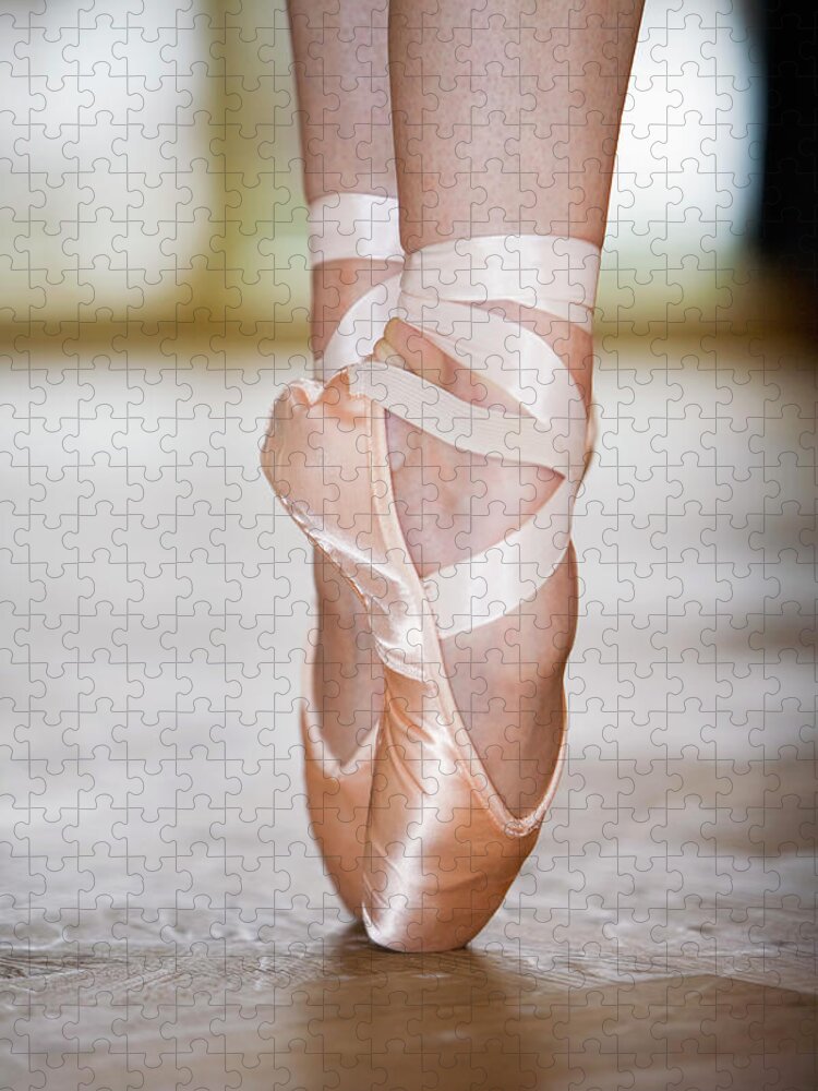 Ballet Dancer Jigsaw Puzzle featuring the photograph Close-up Of Ballet Dancer On Tiptoes by Beyond Foto