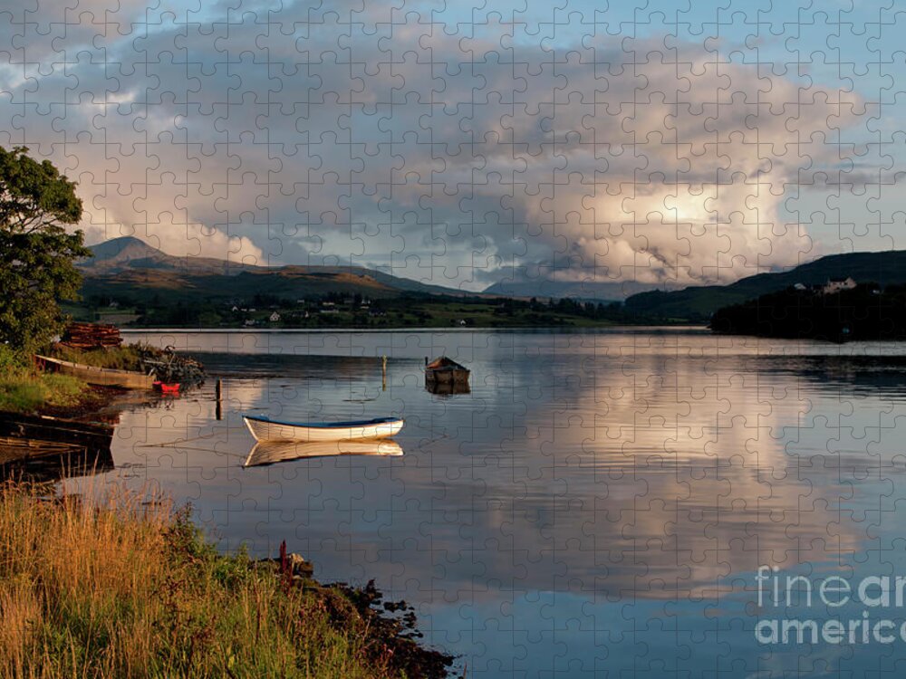 Tranquility Jigsaw Puzzle featuring the photograph Coastal Scene Near Portree On Isle Of by Charles Bowman