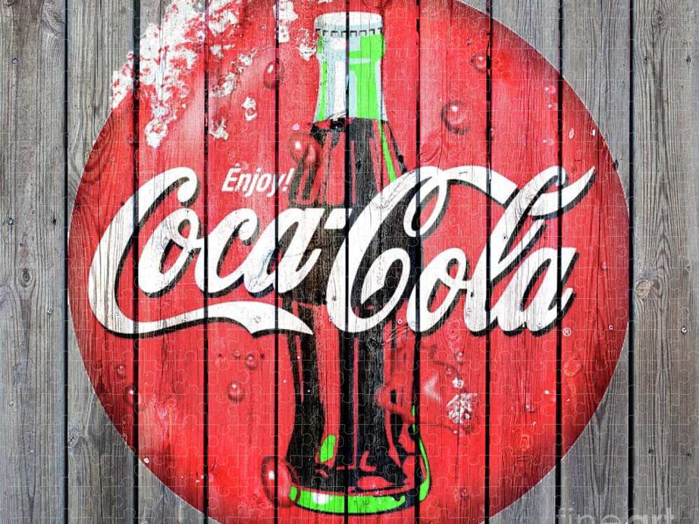 Year After Year Thick Wooden Sign Coca Cola 