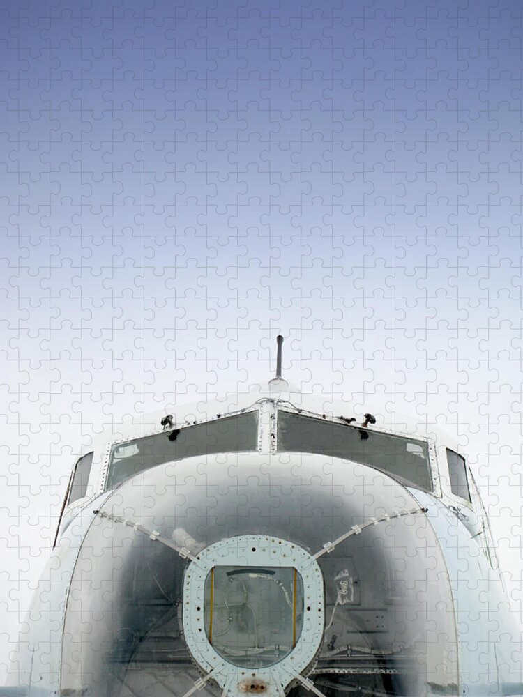 1950-1959 Jigsaw Puzzle featuring the photograph Cockpit And Nose Of A Vintage Canadian by Oliverchilds