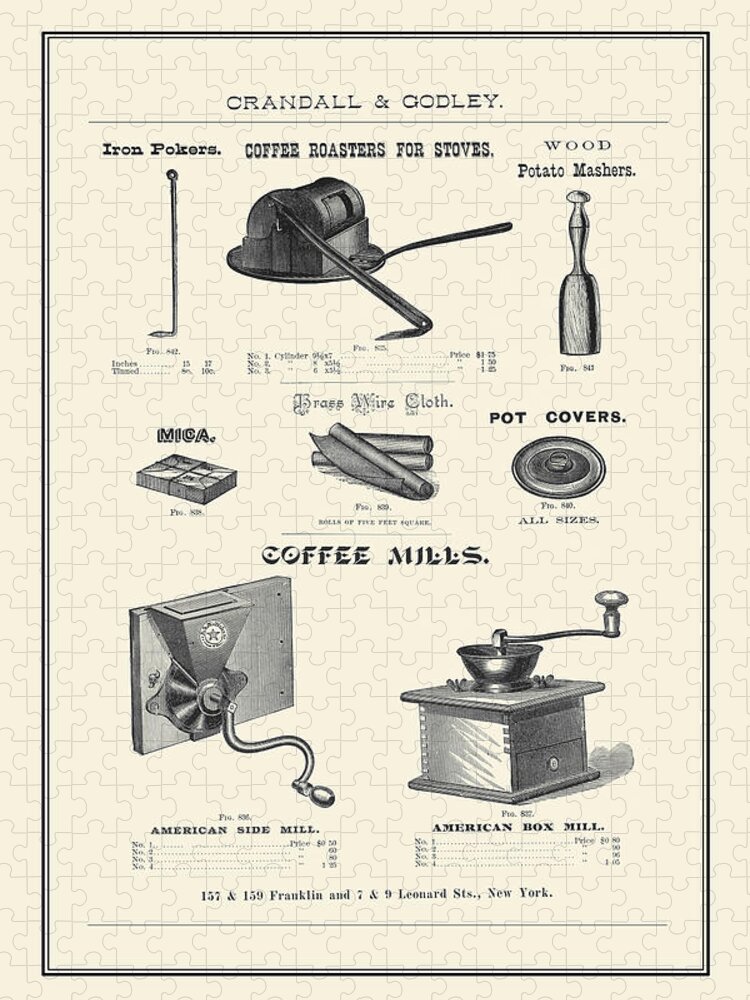 Coffee Jigsaw Puzzle featuring the painting Coffee Mills by Unknown