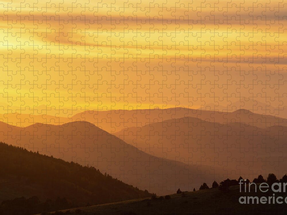 Collegiate Peaks Jigsaw Puzzle featuring the photograph Collegiate Peaks Sunset by Steven Krull