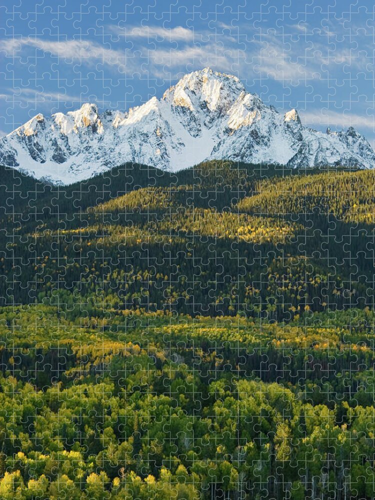 Scenics Jigsaw Puzzle featuring the photograph Colorado Autumn Mountain by Kencanning