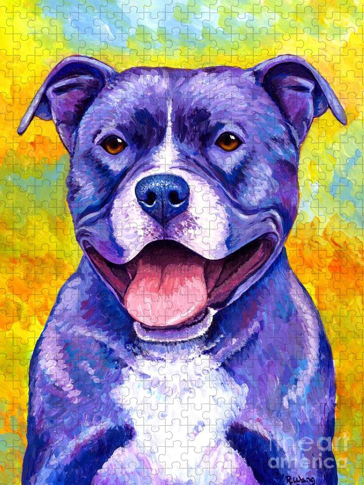https://render.fineartamerica.com/images/rendered/default/flat/puzzle/images/artworkimages/medium/2/colorful-pitbull-terrier-dog-rebecca-wang.jpg?&targetx=-5&targety=0&imagewidth=766&imageheight=1000&modelwidth=750&modelheight=1000&backgroundcolor=ffff66&orientation=1&producttype=puzzle-18-24&brightness=412&v=6
