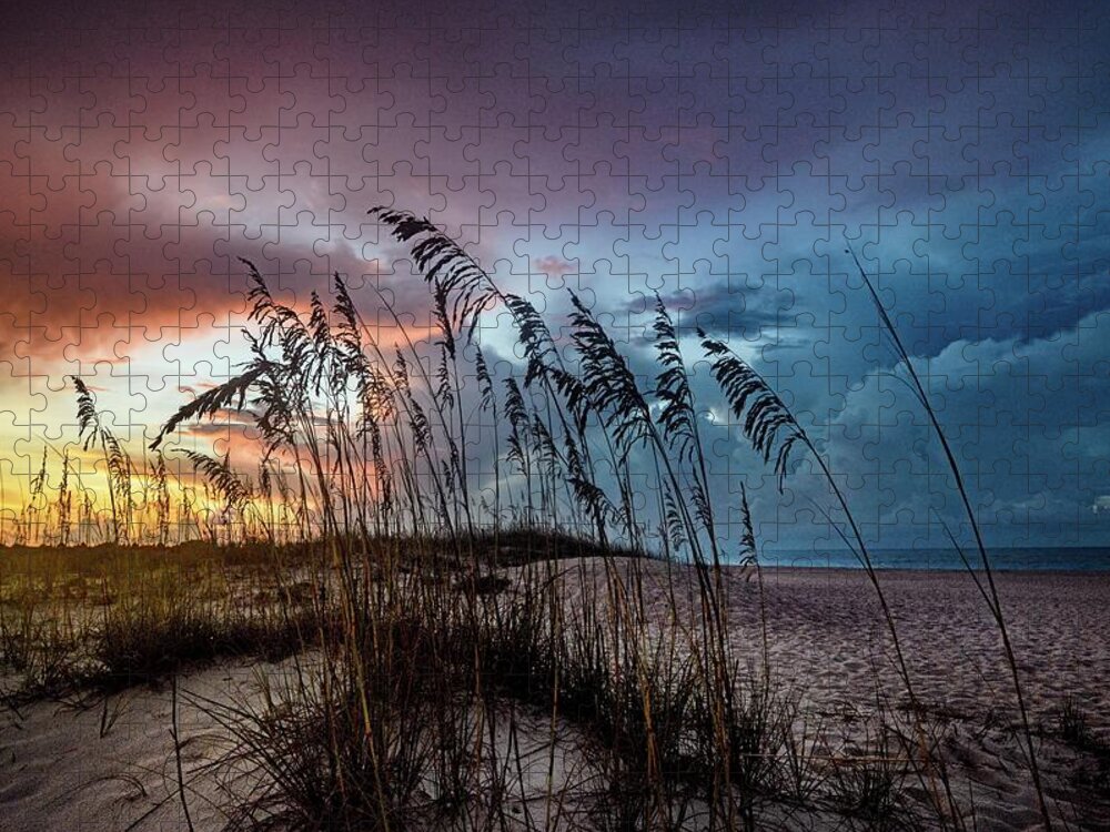 Alabama Jigsaw Puzzle featuring the photograph Colorful Sky at Dawn DSC_0220 V2 by Michael Thomas
