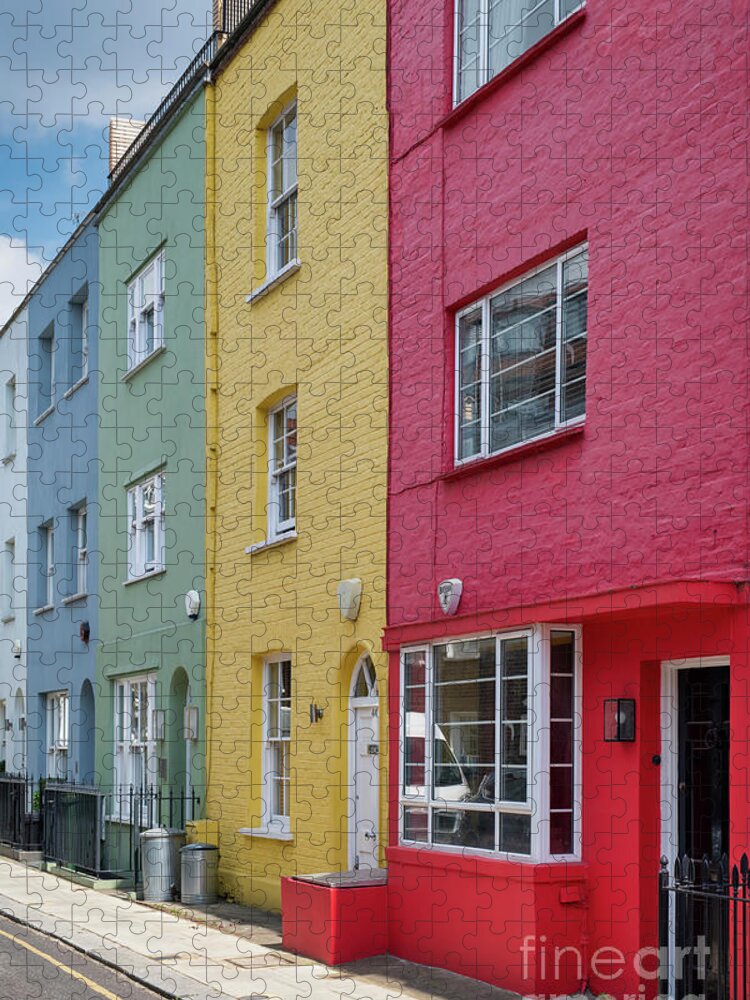 Godfrey Street Jigsaw Puzzle featuring the photograph Colourful Houses Godfrey Street Chelsea by Tim Gainey