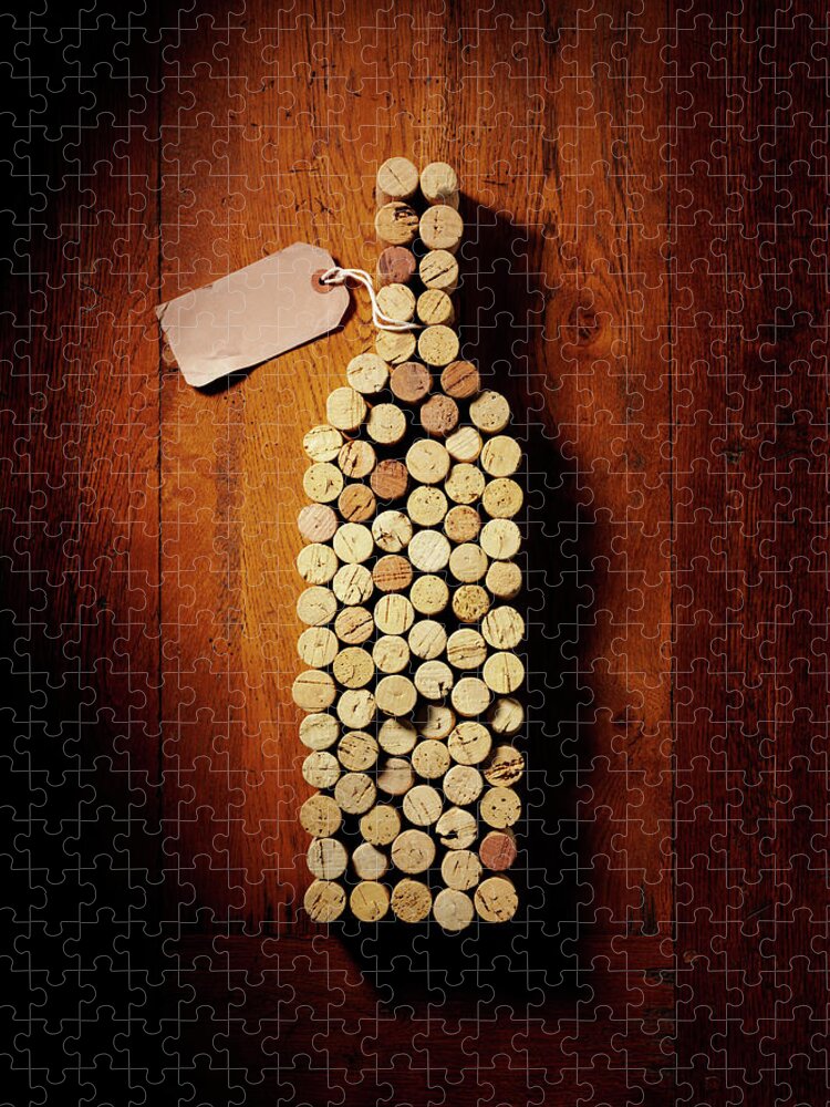 Alcohol Jigsaw Puzzle featuring the photograph Cork Wine Bottle by Wragg