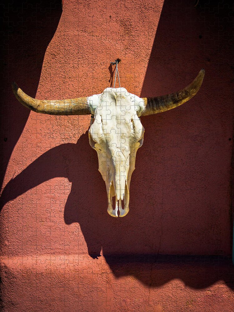New Mexico Jigsaw Puzzle featuring the photograph Cow Skull by Tim Stanley