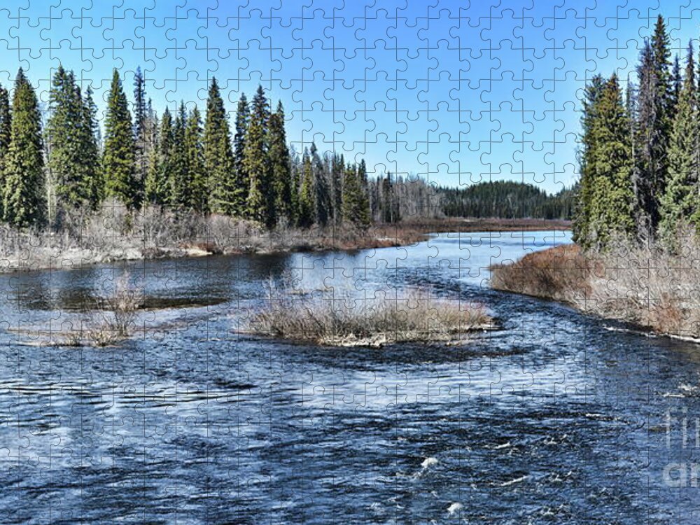 Crooked River Jigsaw Puzzle featuring the photograph Crooked River by Vivian Martin