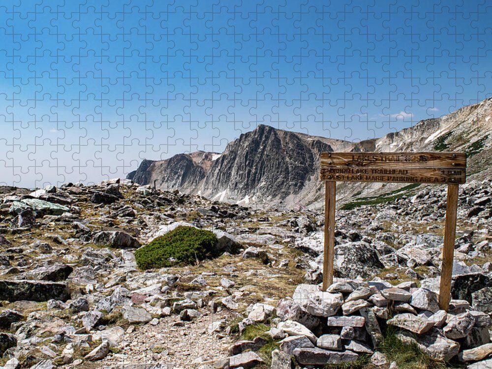 Landscape Jigsaw Puzzle featuring the photograph Crossroads at Medicine Bow Peak by Nicole Lloyd