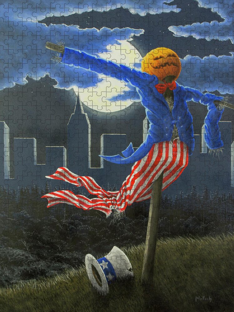 Uncle Sam Jigsaw Puzzle featuring the painting Cry Uncle by Jack Malloch