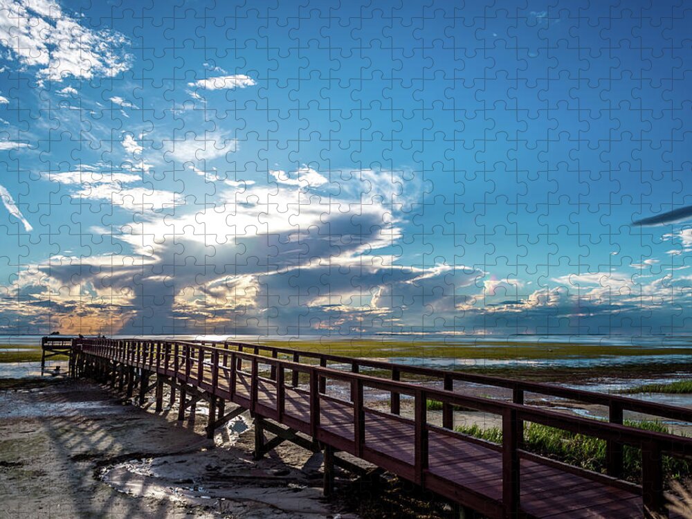 Beach Jigsaw Puzzle featuring the photograph Crystal Beach Pier by Joe Leone