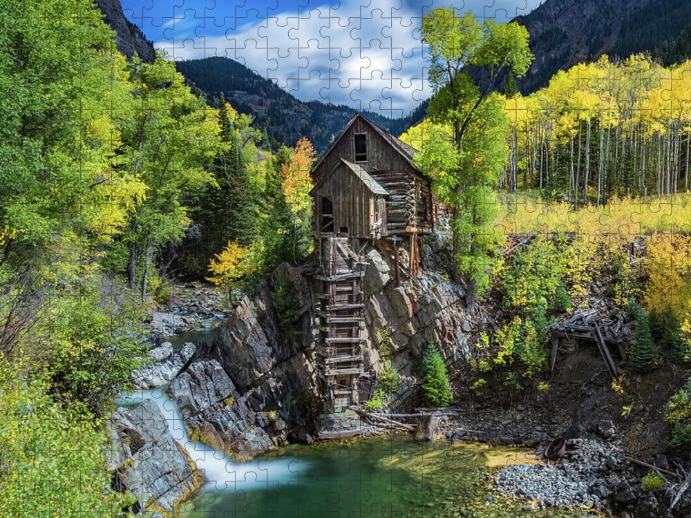 Crystal Mill Jigsaw Puzzle featuring the photograph Crystal Mill L 2 56 14 by Joe Kopp
