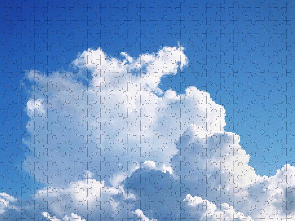 Tranquility Jigsaw Puzzle featuring the photograph Cumulus Clouds And Blue Sky by Andrew Holt