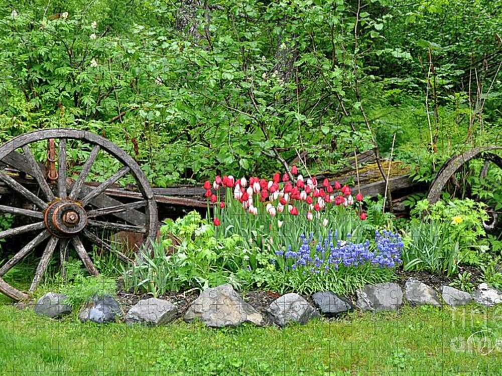 Diane Berry Jigsaw Puzzle featuring the photograph Custom Girdwood Garden Alaska by Diane E Berry