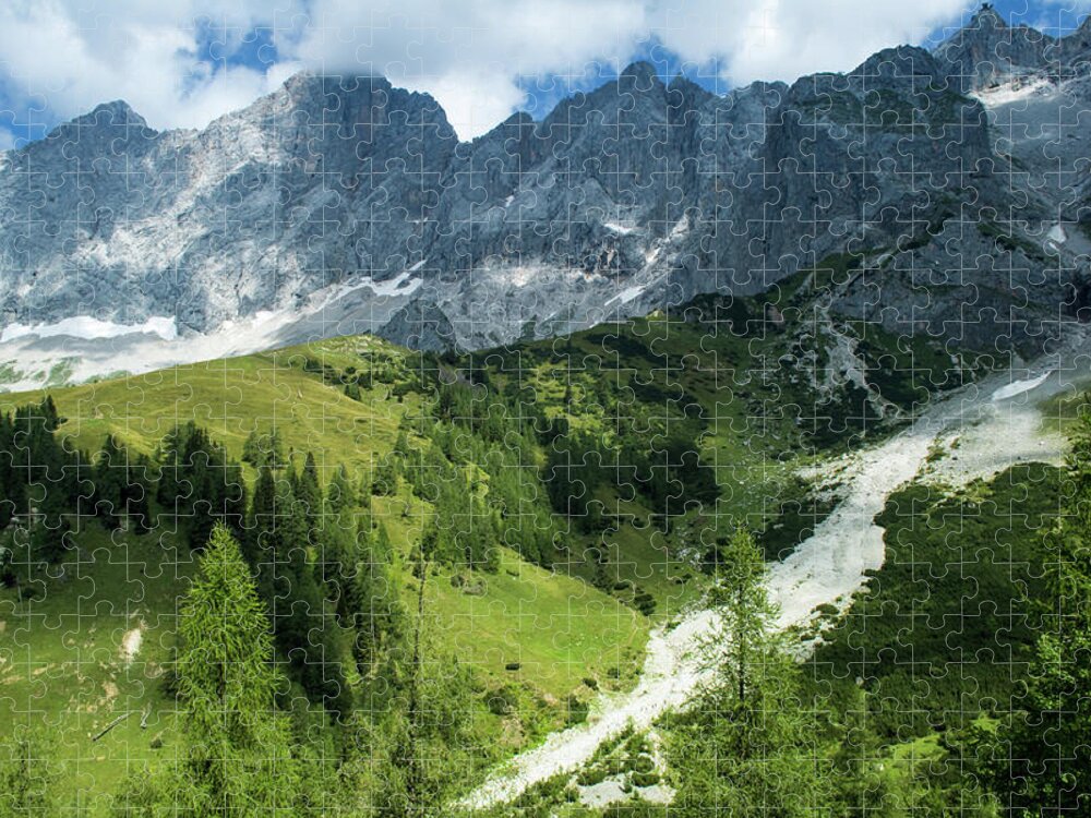 Scenics Jigsaw Puzzle featuring the photograph Dachstein, South Wall by Gikon@getty