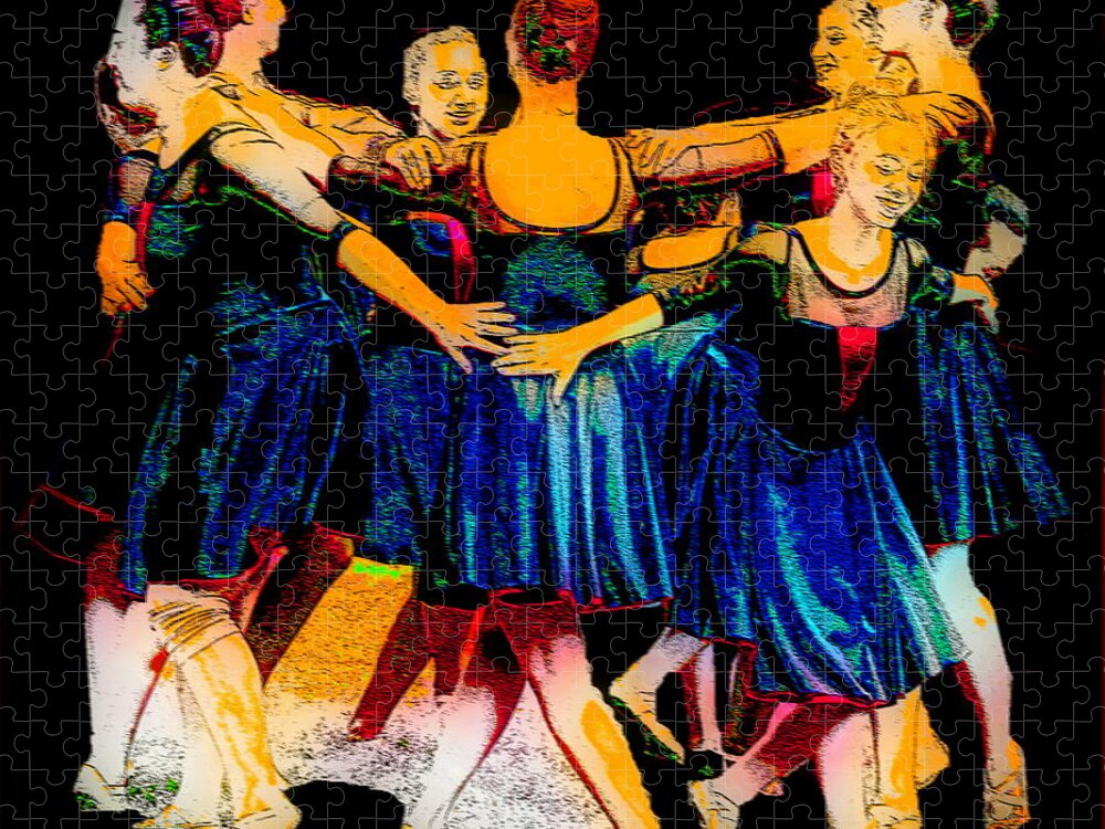 Dance Jigsaw Puzzle featuring the digital art Dance by Cliff Wilson