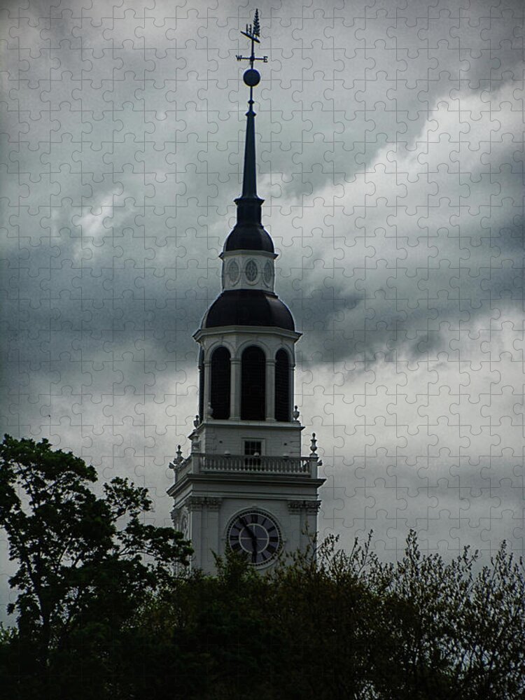 Dartmouth College's Clock Tower Jigsaw Puzzle featuring the photograph Dartmouth College's Clock Tower by Raymond Salani III