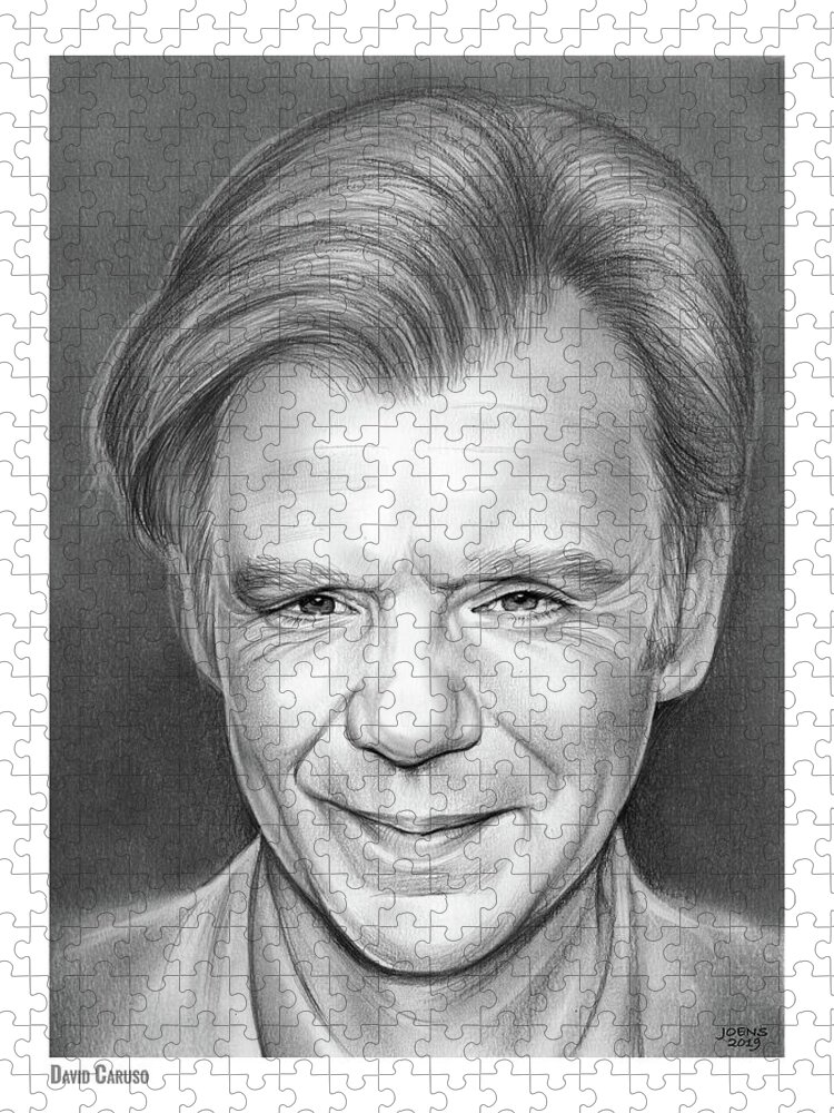 David Caruso Jigsaw Puzzle featuring the drawing David Caruso by Greg Joens
