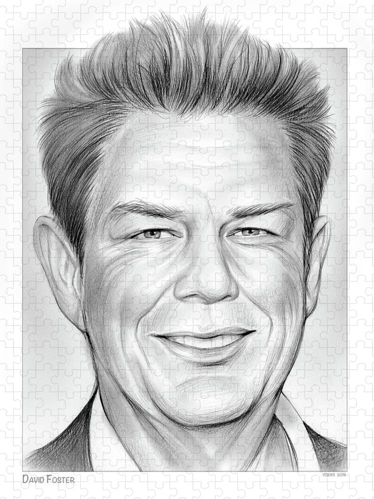 David Foster Jigsaw Puzzle featuring the drawing David Foster by Greg Joens