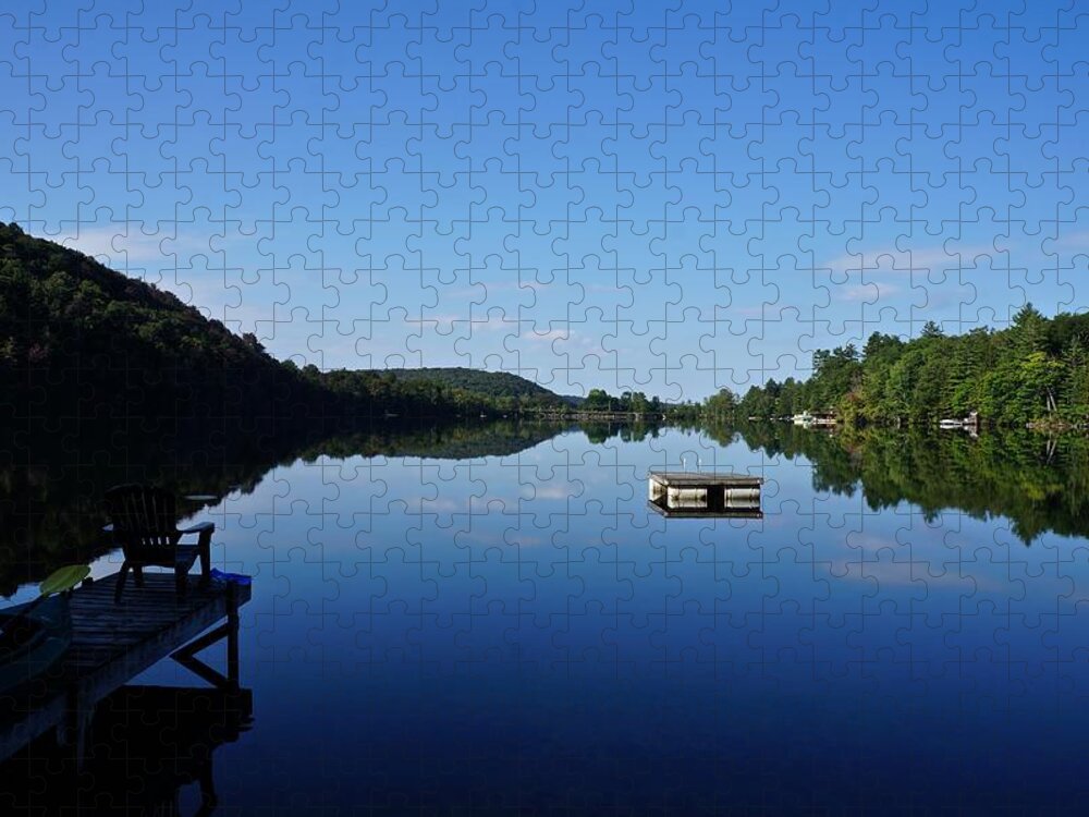 Lake Jigsaw Puzzle featuring the photograph Daytime Lake by Kathy Ozzard Chism