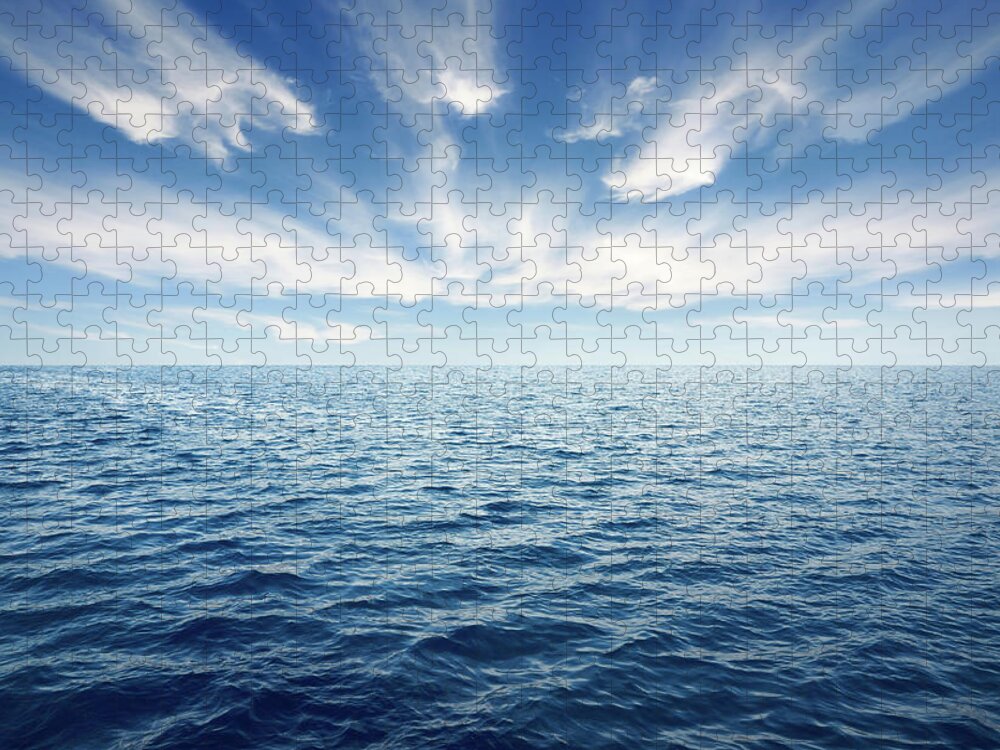 Scenics Jigsaw Puzzle featuring the photograph Deep Blue Ocean by Hdere