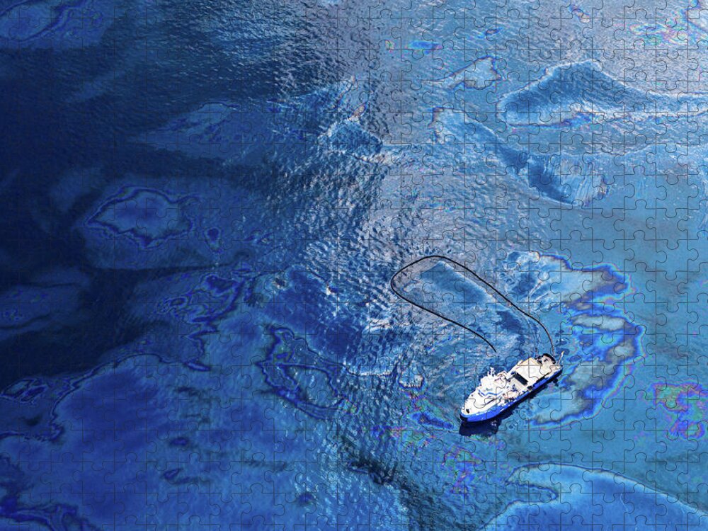 Outdoors Jigsaw Puzzle featuring the photograph Deepwater Horizon Oilspill Gulf Of by Photographer Kris Krüg