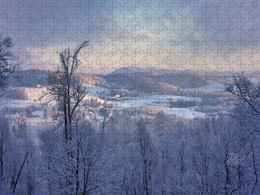 Fraser's Ridge Jigsaw Puzzle featuring the photograph Fraser's Ridge in Winter by Meta Gatschenberger