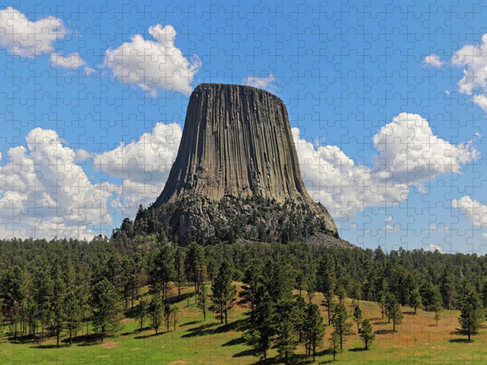 Devil's Tower Jigsaw Puzzle featuring the photograph Devil's Tower 6 by Doolittle Photography and Art