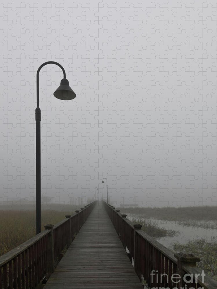 Fog Jigsaw Puzzle featuring the photograph Dockside Southern Fog by Dale Powell
