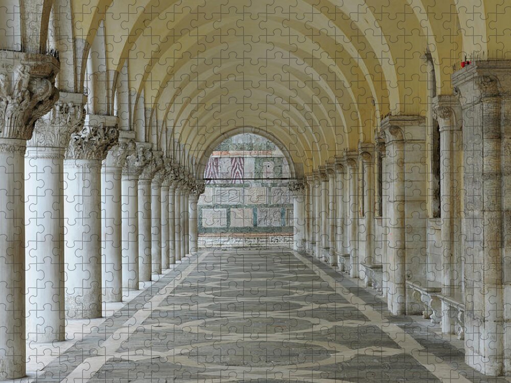 Arch Jigsaw Puzzle featuring the photograph Doges Palace by Raimund Linke