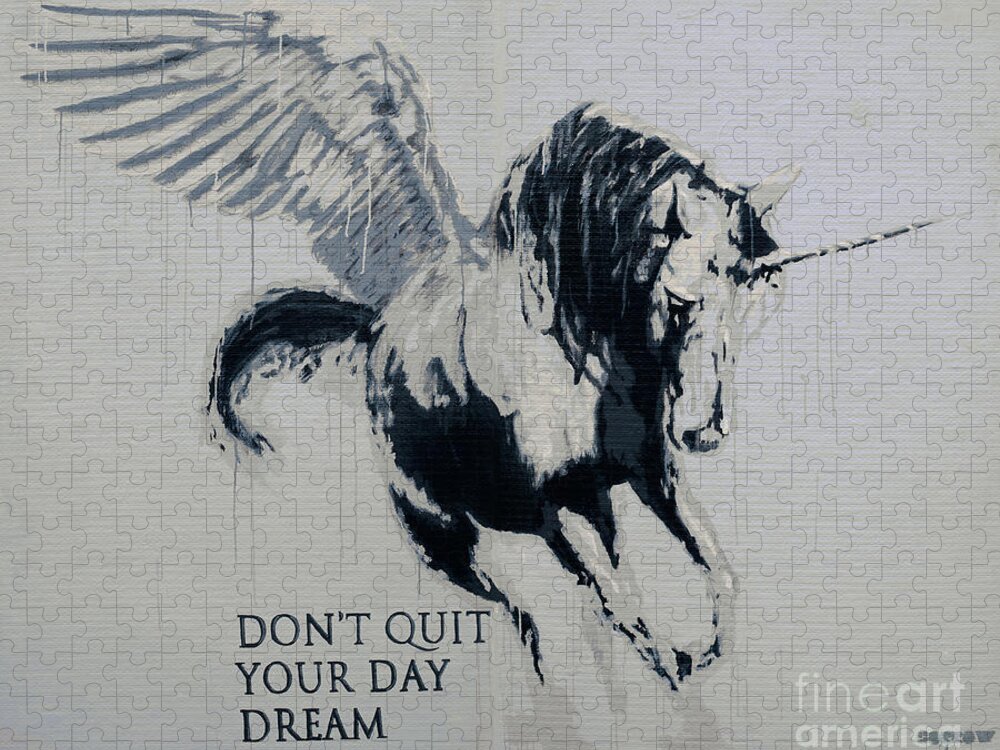 Horse Jigsaw Puzzle featuring the painting Don't Quit Your Day Dream by SORROW Gallery
