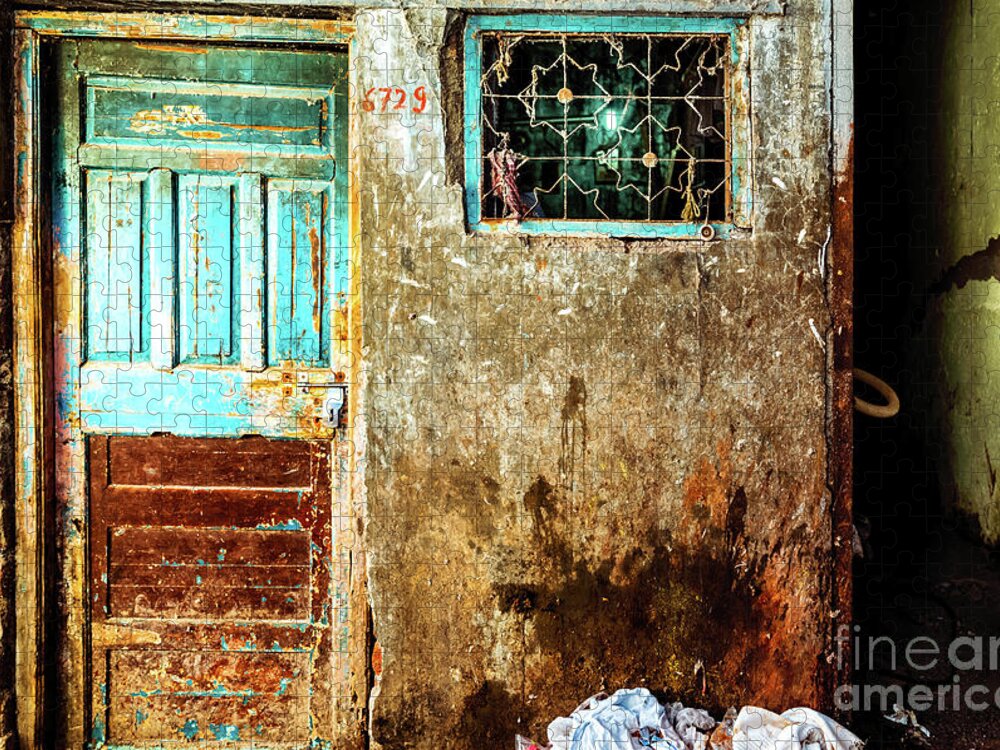 Doors Of India Jigsaw Puzzle featuring the photograph Doors of India - Door 6729 by M G Whittingham