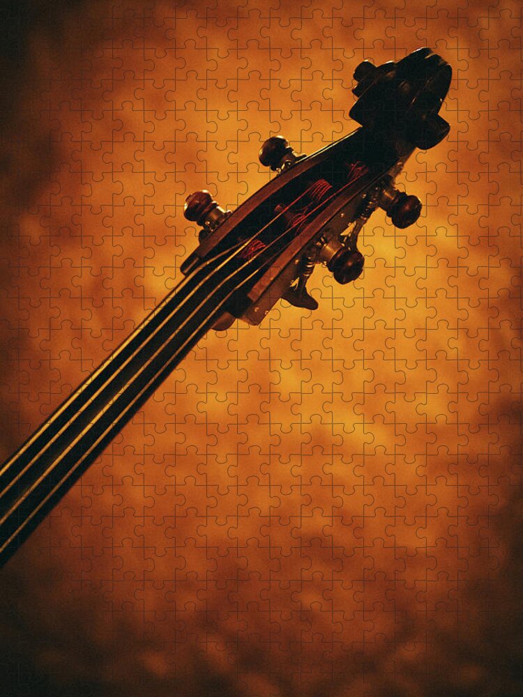 Music Jigsaw Puzzle featuring the photograph Double Bass Head by Thepalmer