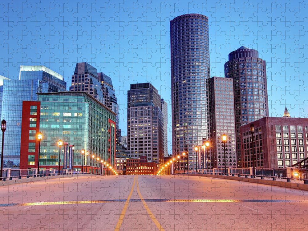 Downtown District Jigsaw Puzzle featuring the photograph Downtown Boston by Denistangneyjr