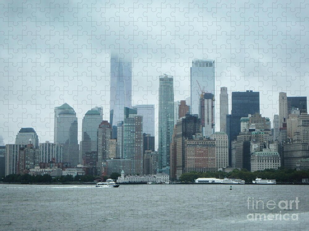 New York Jigsaw Puzzle featuring the photograph Downtown New York City by Judy Hall-Folde