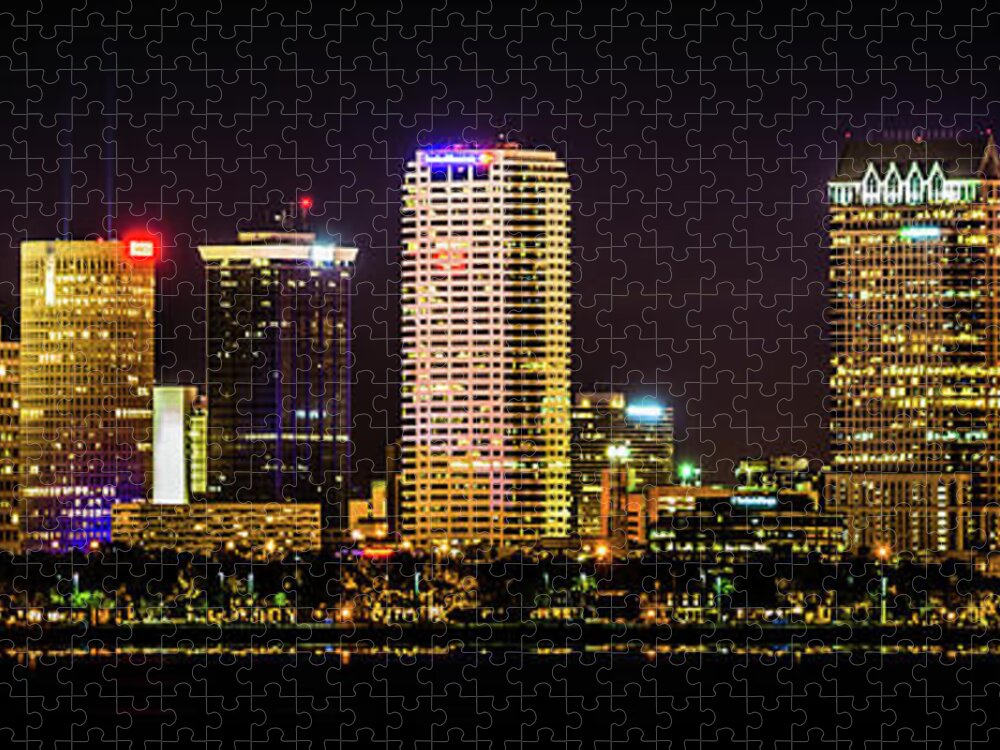Architechture Jigsaw Puzzle featuring the photograph Downtown Tampa Skyline by Joe Leone