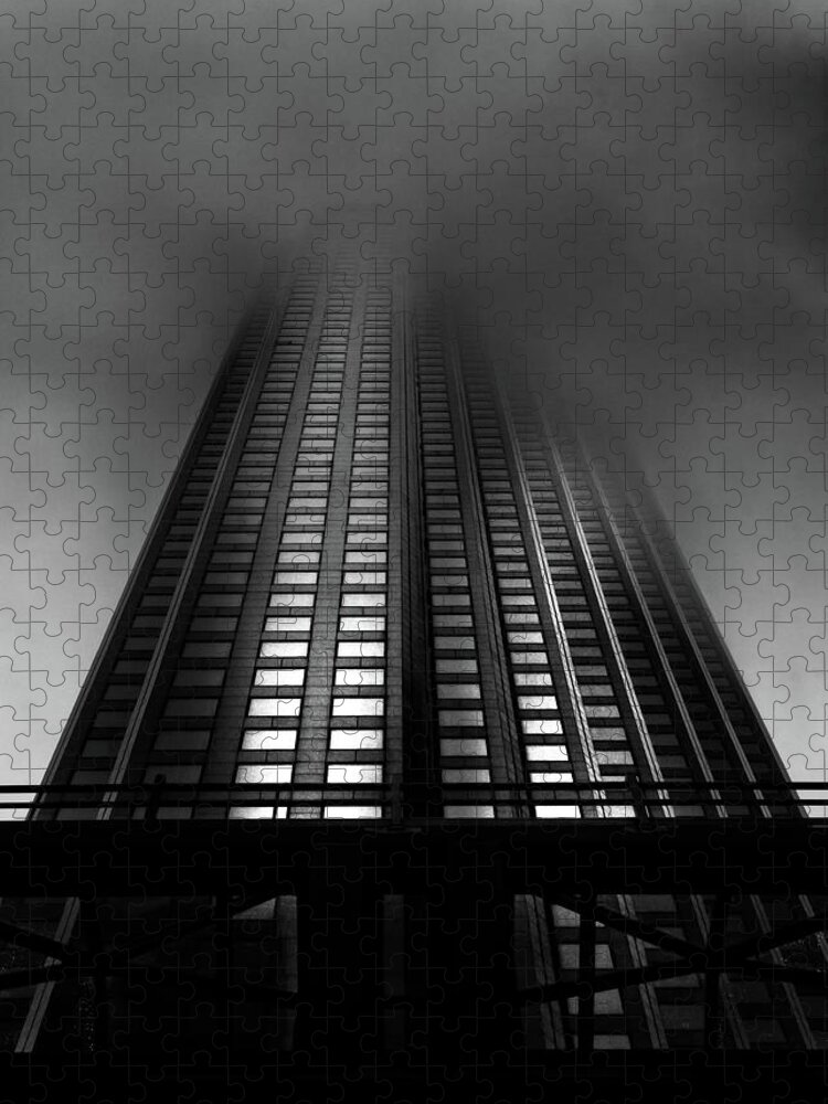 Toronto Jigsaw Puzzle featuring the photograph Downtown Toronto Fogfest No 11 by Brian Carson