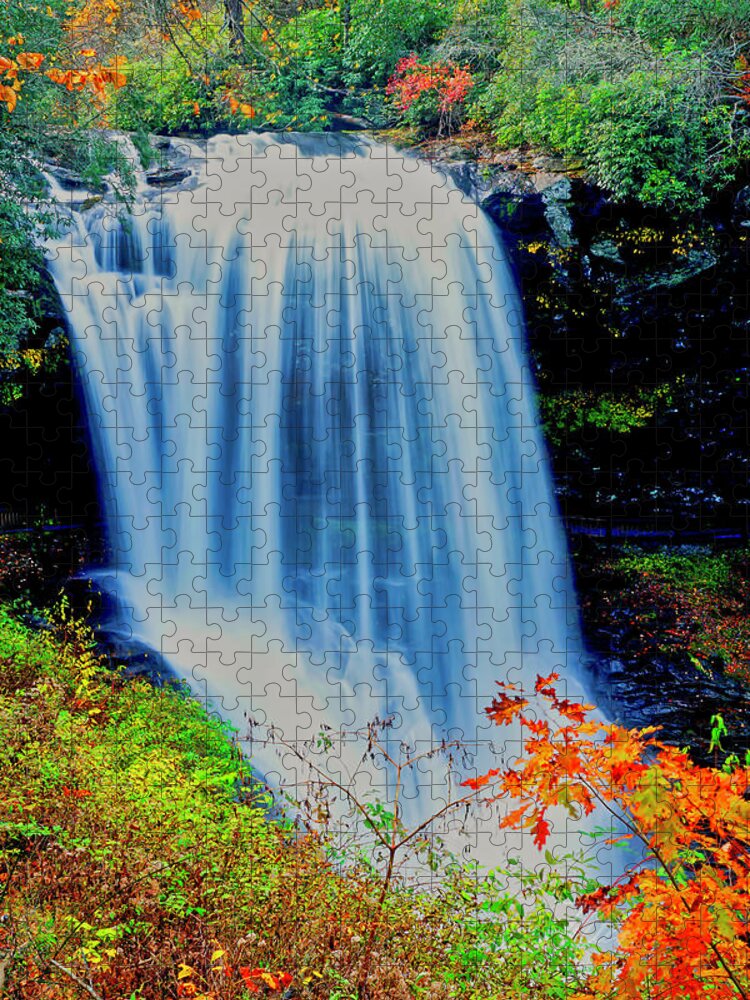 Dry Falls Jigsaw Puzzle featuring the photograph Dry Falls Front November by Meta Gatschenberger