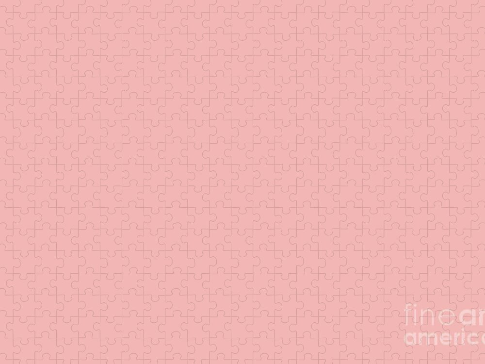 Solid Color Jigsaw Puzzle featuring the digital art Dunn Edwards 2019 Curated Colors Cherry Chip Pastel Pink DE5136 Solid Color by PIPA Fine Art - Simply Solid